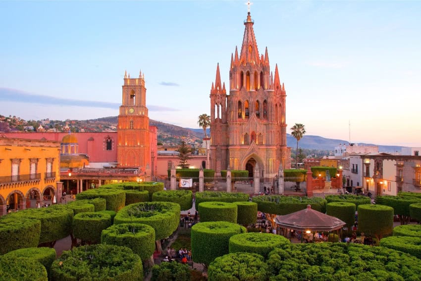 The sounds of San Miguel de Allende Cathedral and gardens of San Miguel de Allende