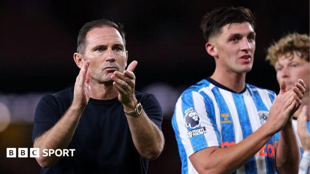 Frank Lampard, manager of Coventry City, acknowledges the fans after their defeat by Arsenal