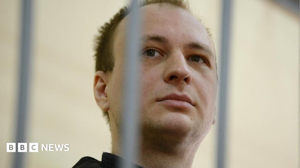 Robert Gilman in a prison in Russia in April 2026