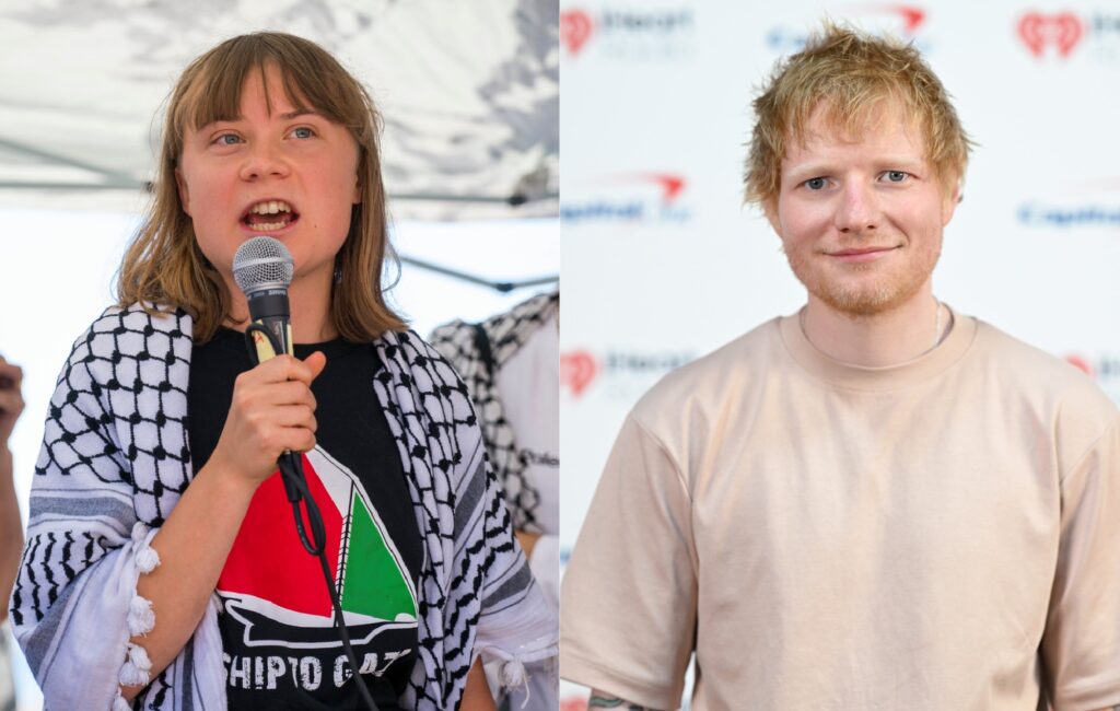 Greta Thunberg and Ed Sheeran