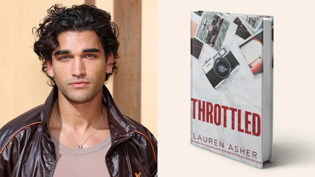 Josh Heuston with the 'Throttled' book cover.