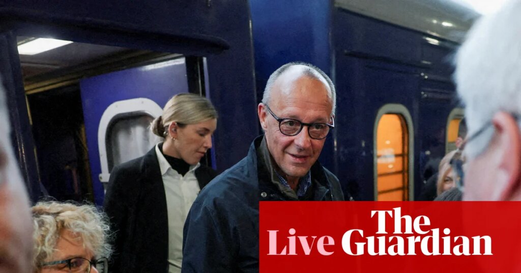 Friedrich Merz begins unannounced Kyiv visit as Russia continues strikes on Ukraine’s capital – Europe live | Europe