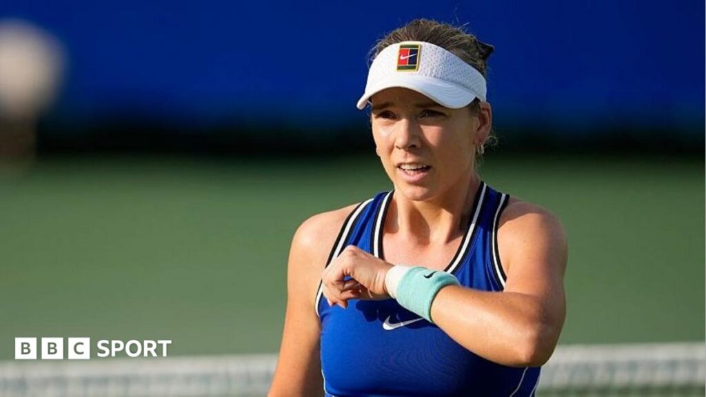 Katie Boulter reaches Japan Open semi-final to reclaim British number one ranking Katie Boulter, wearing a blue dress and white visor