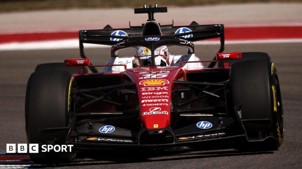US Grand Prix: Charles Leclerc sets Austin practice pace from Max Verstappen Ferrari's Charles Leclerc during US Grand Prix first practice